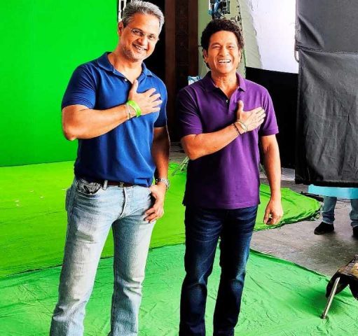 Kunal Shivdasani with Sachin Tendulkar