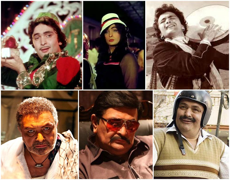 Rishi Kapoor in various roles