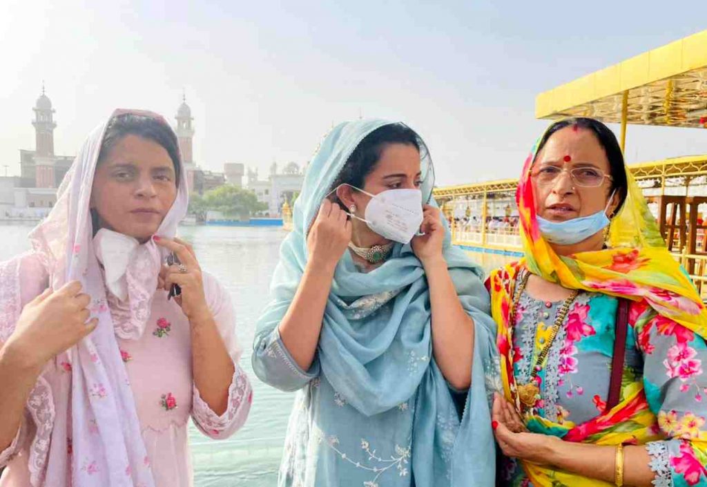 Kangana Ranaut with Family at Golden Temple in Amritsar