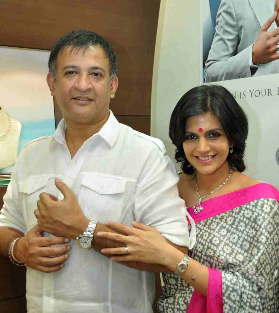 Actress Mandira Bedi with Husband Raj Kaushal 