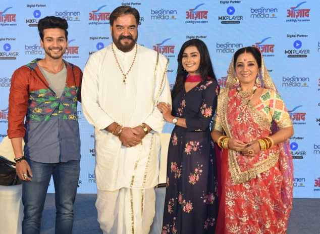 Meri Doli Mere Angana LHS to RHS Ankit Raizada, Surendra Pal, Aastha Abhay aand Rudrakshi